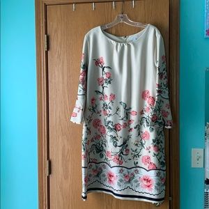 Floral, bell sleeve dress